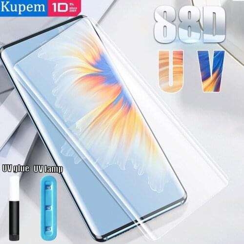 UV Tempered Glass For Xiaomi Mi MIX4 11 Ultra Pro Lite Screen Protector XiaoMi Note 10 No Round Hole Liquid Glue Full Cover