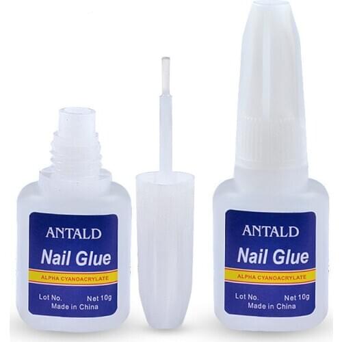 1pc 10g False Nail Tips Glue Nail Art Decoration with Brush False Nail Glue for Nail Rhinestone Beauty Gems Manicure Tools