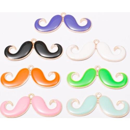 10pcs Moustache Korean style zinc alloy metal pendant charms for diy jewelry making 4516