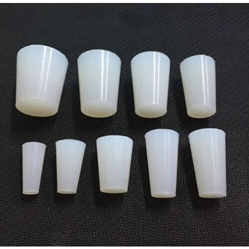 10Pc × Clear / Black Conical Rubber Stopper Blanking Plugs Silicone Tapered Plug Seal End Cover Caps 1.5-16mm