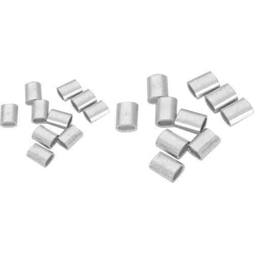 110 Pcs Wire Rope Aluminum Sleeves Clip Fittings Cable Crimps, 100 Pcs 1.2Mm & 10 PCS 3Mm