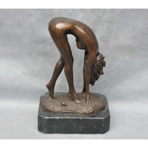 Bronze Sexy Body Beauty Woman Nude Art Sculpture Statue cigarette lighter cooking tools Decoration 100% Brass Bronze