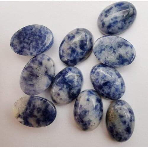 14x10MM Sodalite Stone Beads Oval CAB GEM Jewelry Making (10 pcs/lot) H128