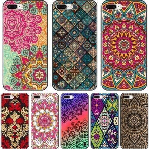 Case For iPhone X XR XS MAX 8 7 6S 6 S Mandala Flower Aesthetic Luxury Cool Cover For Apple iPhone 8 7 6S 6 S Plus Phone Cases