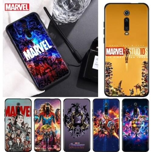 Marvel Avengers Assemble For Xiaomi Redmi 9T 9I 9AT 9A 9C 9 8A 8 7A 7 6A 6 5A 5 4X PRO Prime Plus Black Soft Phone Case