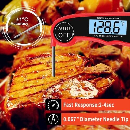 Digital Thermometer Waterproof Kitchen Thermometer For Oven Meat Grill BBQ Turkey Candy Milk Water Oil Electronic Thermometer