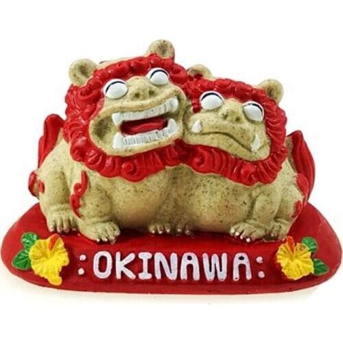 Handmade Painted Shishi, Okinawa, Japan Statue Creative Resin Crafts World Tourism Souvenir Gifts Collection Home Decor