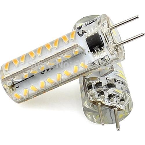 G4 Corn Dimmable 72 SMD 3014 LED 5W Crystal Lamp Light 220V 230V 240V AC Silicone Body LED Bulb Chandelier 5 Pcs/Lot