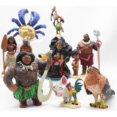Disney Moana Princess Anime Figure Marine Romance Princess Doll PVC Action Figure Model Kids Toys for Children Birthday Gift