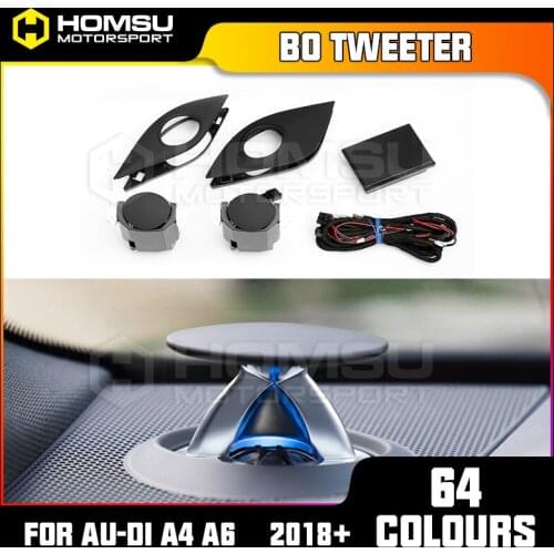 For Au di A4 A6 midrange tweeter Center dashboard BO lifting speaker LED ambient light illuminated car accessory
