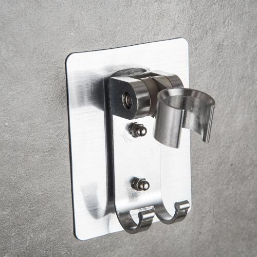 Home Self-adhesive Shower head Bathroom Hooks Wall Hooks Hanger For Space aluminum Kitchen Bathroom Accessories
