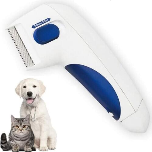 Pet Cat Dog Supplies Puppies Fleas Electronic Lice Comb Electric Terminator Comb Anti Removal Kill Lice Cleaner Electric Comb