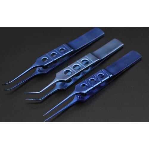 Stainless Steel Double Eyelid Plastic Surgery Instruments Tweezers Platform With Teeth Ophthalmic Microsurgery Tweezers Fat