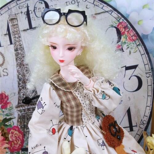Dream Fairy 1/3 Doll 62cm Ball-Jointed Doll with Makeup Including Clothes Shoes Glasses Bag Limited Collection DIY Toy for Girls
