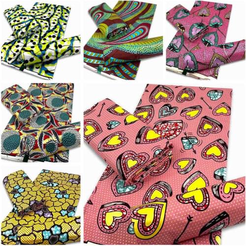 Best Quality Soft Golden Wax Ankara Original Pagne Stuff African Batik Ghana Fashion Cotton Material 6YARDS For Wedding Dress