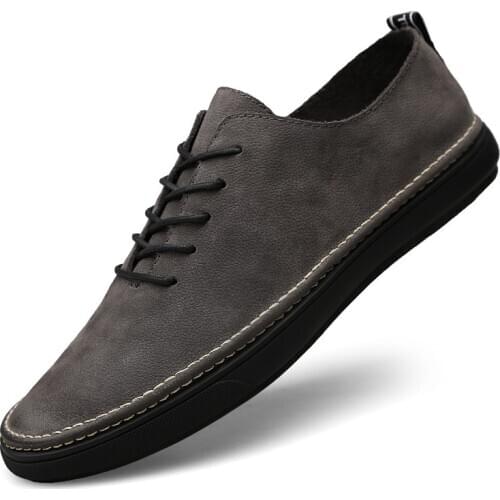 Genuine Leather Men Casual Shoes 2020 Fashion Men Flats Men Loafers trend wild casual tide shoes Fashion Sneakers