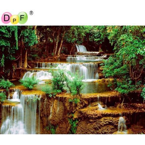 NEW 3D Diamond painting Embroidery River Falls Cross Stitch square Full Diamond Mosaic pattern kits Picture Pasted home Decor
