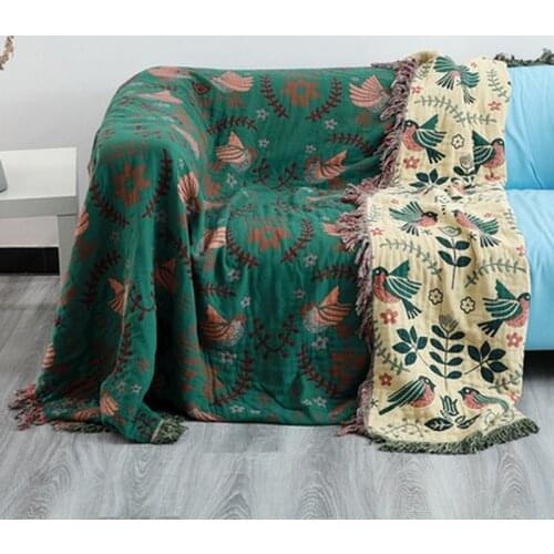 New Bedding Adult Sofa Travel Bedspread Elephant Cotton Gauze Towel Muslin Blanket Soft