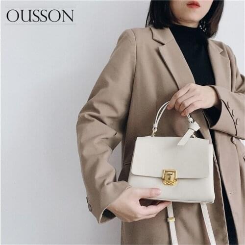 OUSSON 2021 New Design Leather Large Capacity One-Shoulder Bag Fashion Messenger Bag Multifunctional Tote Handbag For Women