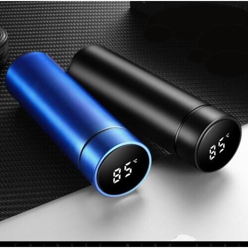 Wholesale 50X Smart Mug Temperature Display Vacuum Stainless Steel Water Bottle Kettle Thermo Cup With LCD Touch Screen Gift Cup