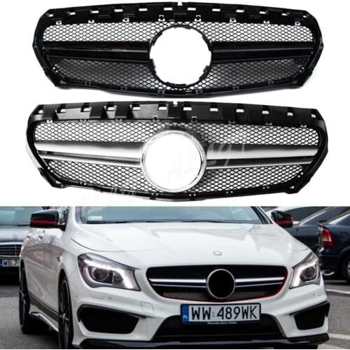 Car Front Racing Billet Bumper Grille Upper Grill Cover For Mercedes Benz W117 CLA-Class 2014 2015 2016
