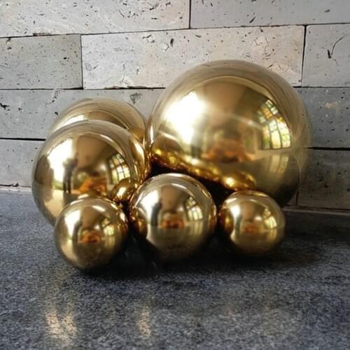 Stainless Steel Titanium Gold Sliver Hollow Ball Seamless Home&Garden Decoration Mirror Ball Sphere Party Decoration