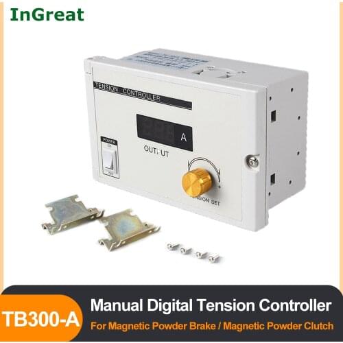 Manual Digital Tension Controller for Magnetic Powder Brake Clutch 185V-265VAC 220V 24V DC Output 0-3A Potentiometer PLC Control
