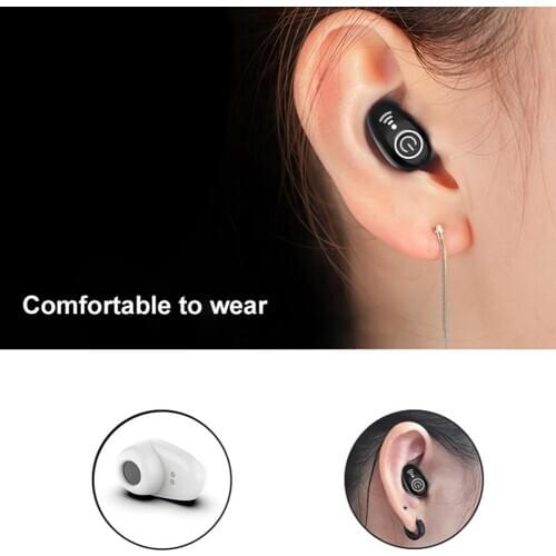S650 1Pc Mini Wireless Bluetooth 5.0 Earphone In-Ear Stereo Earbuds USB Charger