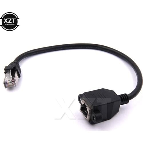 RJ45 to rj 45 Extension Cable Male to Female Network LAN Screw Mount Rj45 Ethernet Lan Network Cable Adapter 30cm/50cm/1m/1.5m