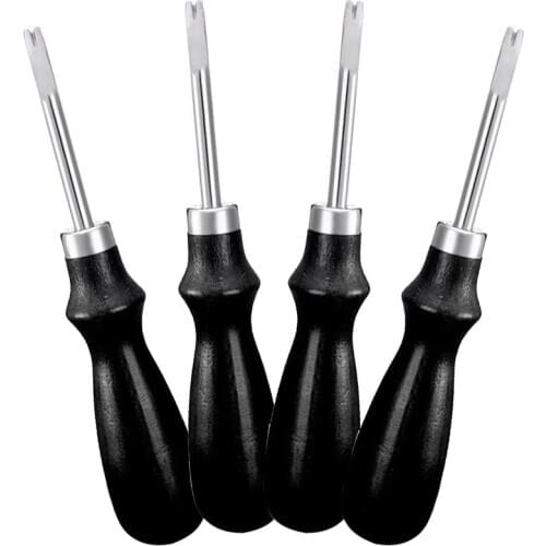 Imzay 4 Sizes Leathercraft Edge Beveler Edge Skiving Beveler, Cutting Beveling Leather Working Set For Rounds Off Edges