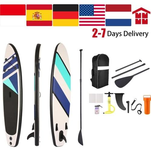 Paddle surf Stand Up Paddleboards Inflatable Deck Surfboard sup board bag, paddle, fin, air pumprepair kit Kayak Surfing Board
