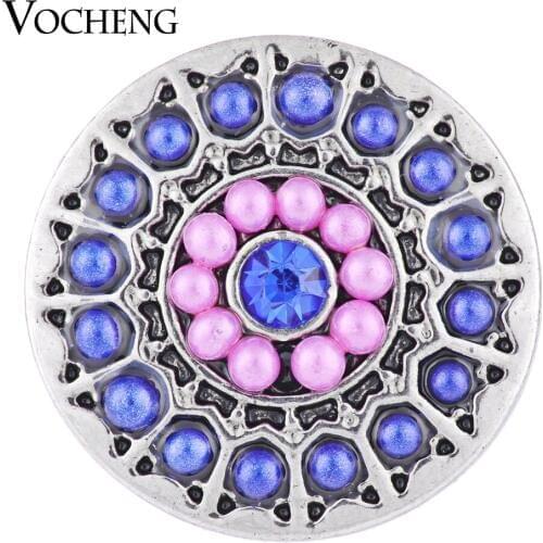 Vocheng Snap Charms 18mm Blossom Bead Button 3 Colors DIY Jewelry Vn-1074