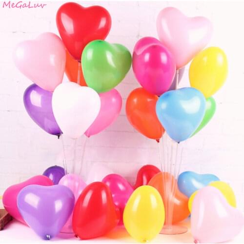 10pcs/lot 10inch Love Heart Balloon Wedding Decoration Romantic Valentines Day Inflatable Latex Balloons Party Supplies