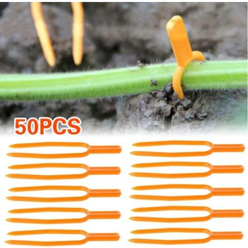 50pcs Plastic Plant Climbing Support Clips Plant Vine Holder For Flower Strawberry Seedling Tomato Garden Buildings Supplies