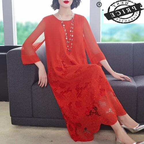 100% Real Silk Summer Dress Women Clothes 2021 Vintage Embroidery Black Maxi Dresses Woman Elegant Party Vestidos WWaaa2