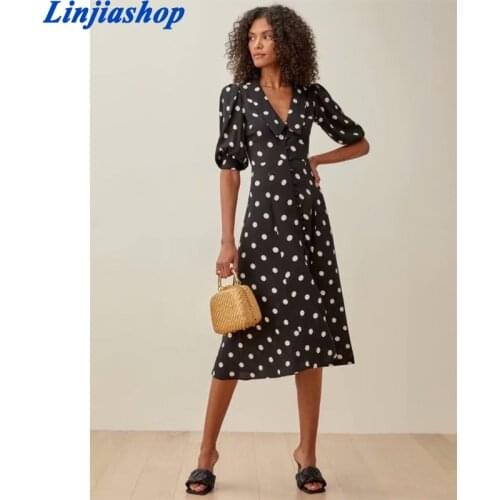 Floral Print Summer Dress Evening Long Vintage Dresses Oversize Short Sleeve Beach Black Women Dress Robe Vestido