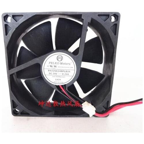 PELKO MOTORS R9225X24BPLB1h DC24V 0.24A 9CM 92*92*25MM 2 wire inverter fan