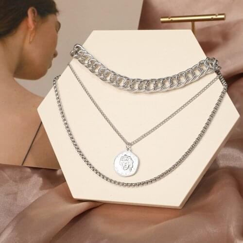 Hot Sale L'amour De Paris Engraved 3pcs Set Lovely Ladies Pendant Necklace Exquisite Chain for Women Girls Ladies NOV99