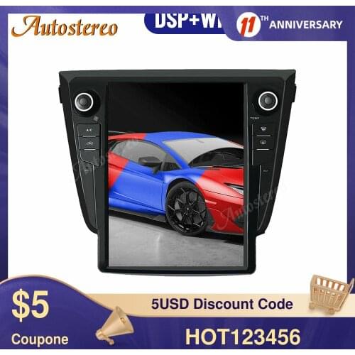 4G+128GB Android 9.0 For Nissan X-TRAIL/Qashqai/Roug Stereo 2014-2017 Tesla Style Car GPS Navigation Head Unit Multimedia Player