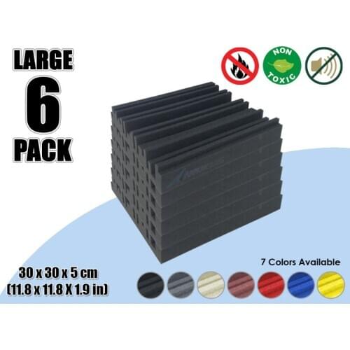 Arrowzoom 6 pieces 11.8" x 11.8" x 1.9" Metro Diffuser Panel Tile Studio Sound Absorbing Acoustic Foam Treatment