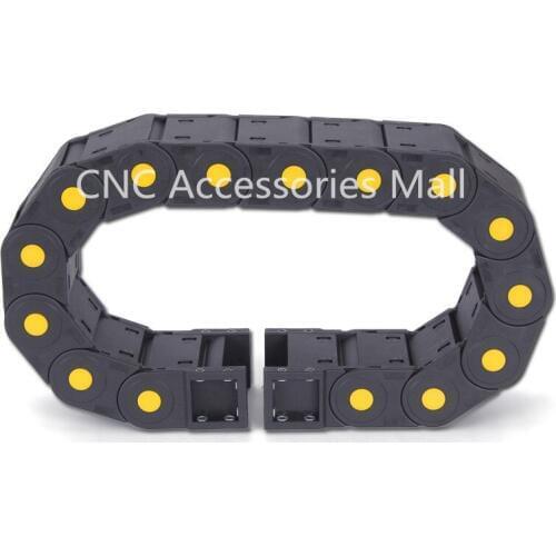 1 meter 25*57 Towline Enhanced Full-Closed Drag Chain with End Connectors for CNC Router Machine Tools