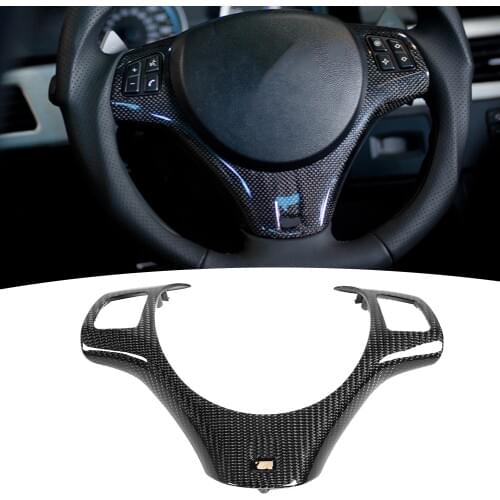 Carbon Fiber Steering Wheel Cover Modified Lower Trim Fits for 1/3-Series E90 E92 E93 E82 car styling