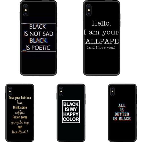 TPU Black Soft Phone Cover Case For Huawei Honor 20 20I 20S 10 10I 6A 7A 7X 8C 8X 9 9A 9I 9X Lite Pro Black Is My Happy Color