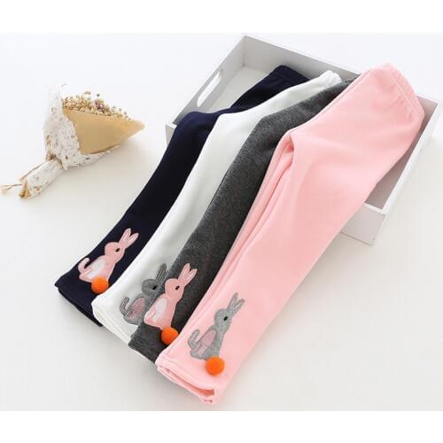 Christmas 2017 Children Clothing Baby Clothes For Girls Leggings warm Cartoon Thick Leggings cotton Pants Plus Velvet Kids Skinn