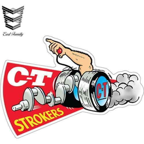 EARLFAMILY 12cm x 8.6cm CT Strokers Hot Rod Car Stickers Funny Auto Sticker Decals Car Styling Motorcycle Decal Accessories