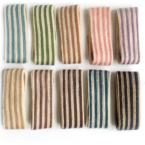 Natural Jute Burlap Ribbon Rustic Vintage Wedding Decor Hessian Lace Jute Roll Merry Christmas Party Supplies DIY