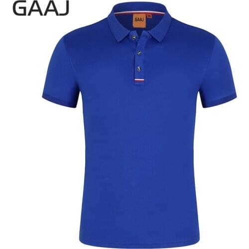 GAAJ Sports Quick Dry Breathable 75% Cotton 200g Mens Polo Shirt Vintage Business Clothing Beach Polos Men 5Q10Y