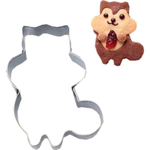 Hot Sale Stainless Steel Cutter Squirrel Cookie Mold Valentines Day Gift Balls Cut Mold Christmas Balls Animal Biscuit Cutters