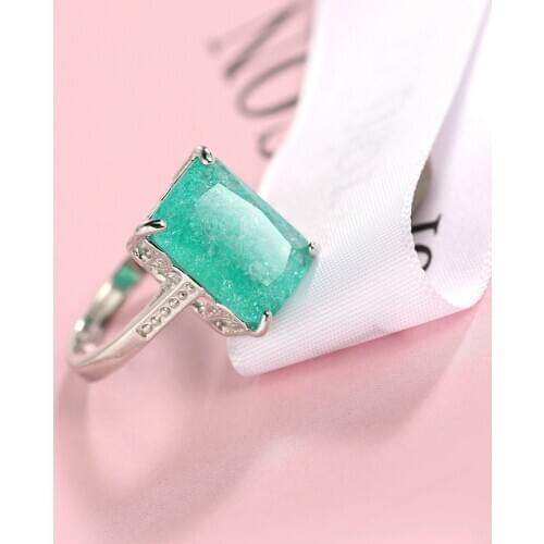 Gorgeous Party Ring Fashion Female Big green Zircon Stone Ring Promise Engagement Wedding Rings For Women Free Shipping