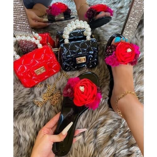 2021 Summer Bags Mini Jelly Bag Lipstick Packet Pearl Buckle Solid Color Womans Bag Portable Fashion